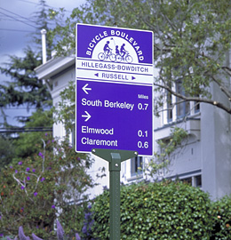 Bike Boulevard directional sign