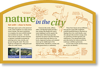 Interpretive sign detail