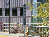 Small pedestrian sign
