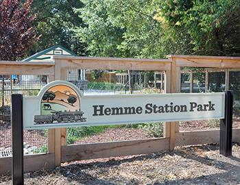 Hemme Station Park sign