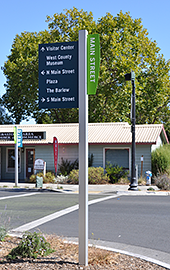 Main Street pedestrian sign