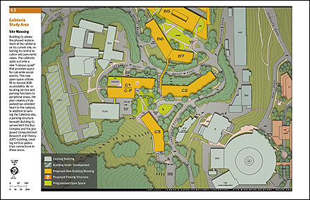 Cafeteria site massing plan